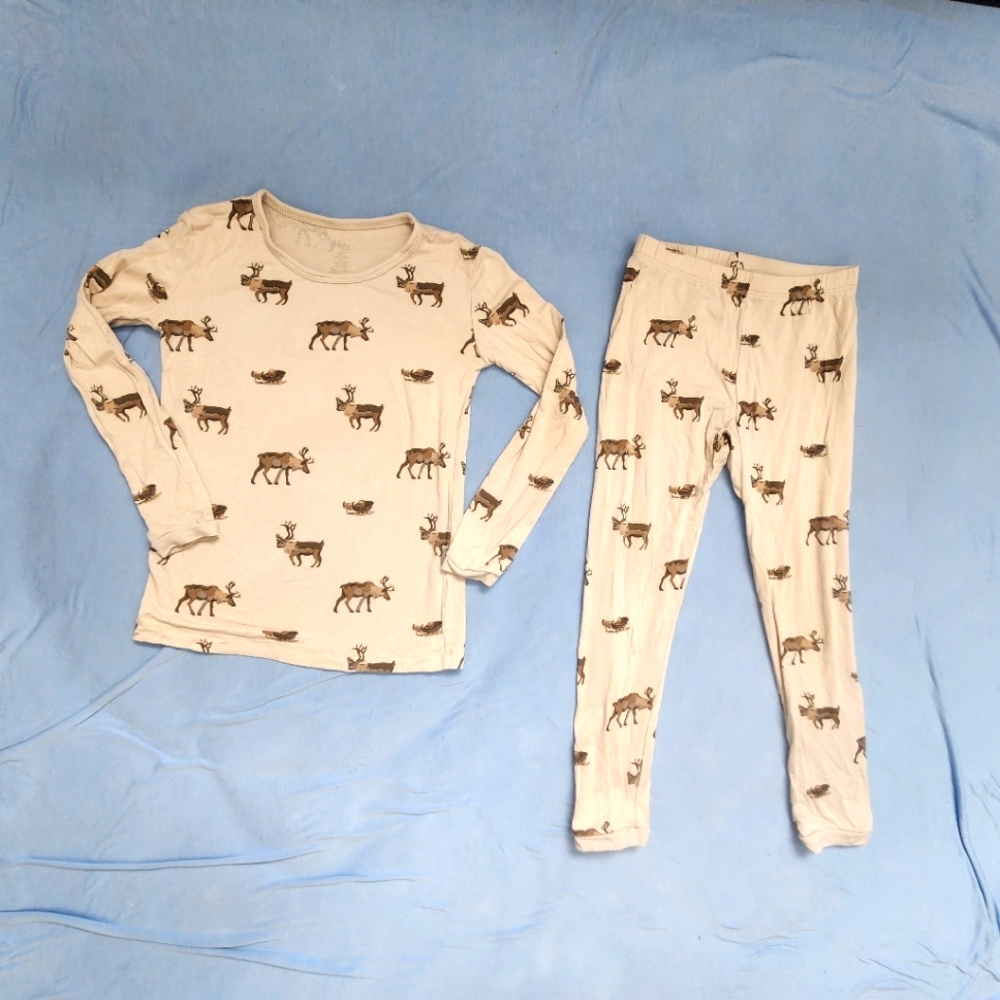 KYTE Reindeer Pajama 4T